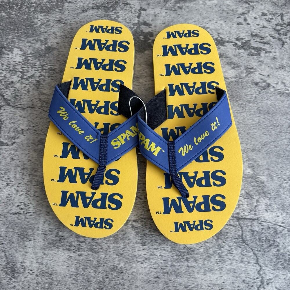 Spam Flip Flops Sandals Advertising Beach Large Men’s 9-11.5
